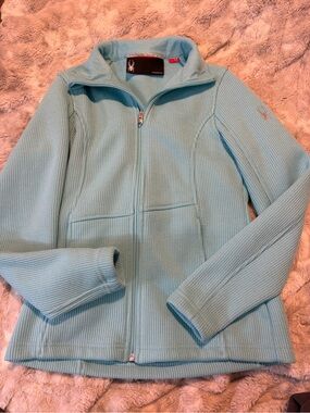 Spyder Blue/Grey Knit Zip Up